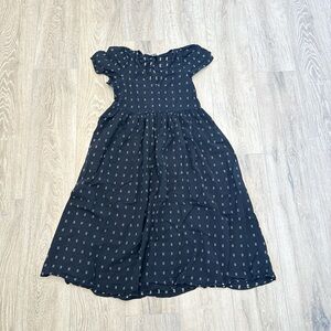 Madewell Black Short Sleeve Midi/Maxi Dress